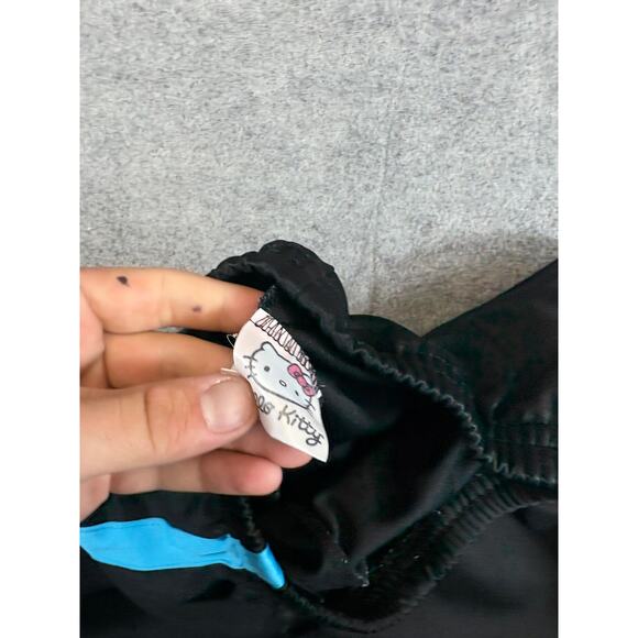 Vintage Sanrio Hello Kitty Track Pants Girl Youth Large Black Blue Retro 90s Y2K - Picture 3 of 6